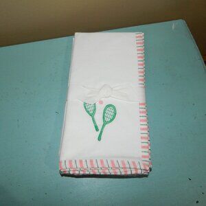 Mark & Graham Sports Embroidered Dinner Napkins Tennis Set/4